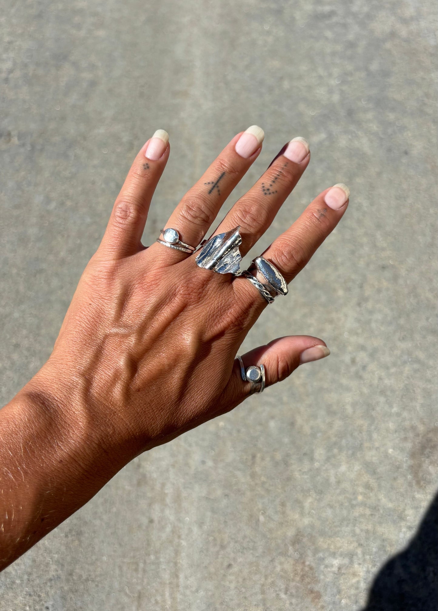 Silver Sculpture Art Ring