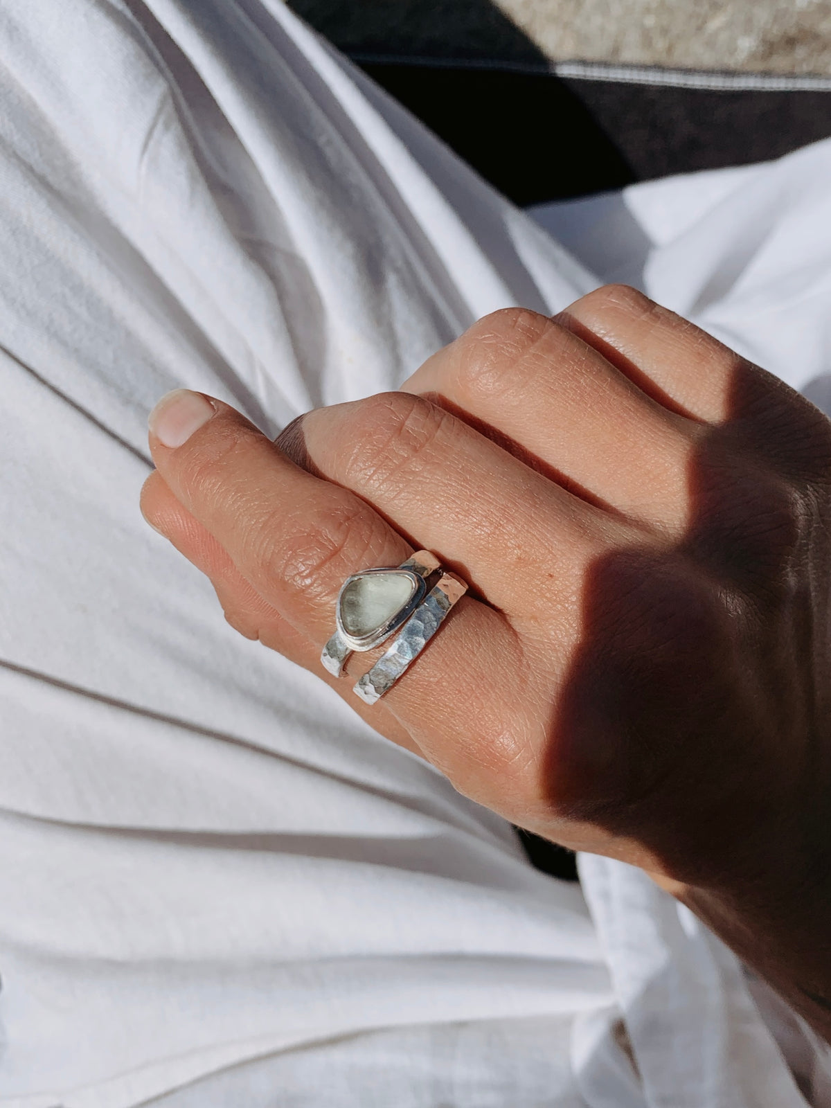 Sea Glass Ring | Sterling Silver
