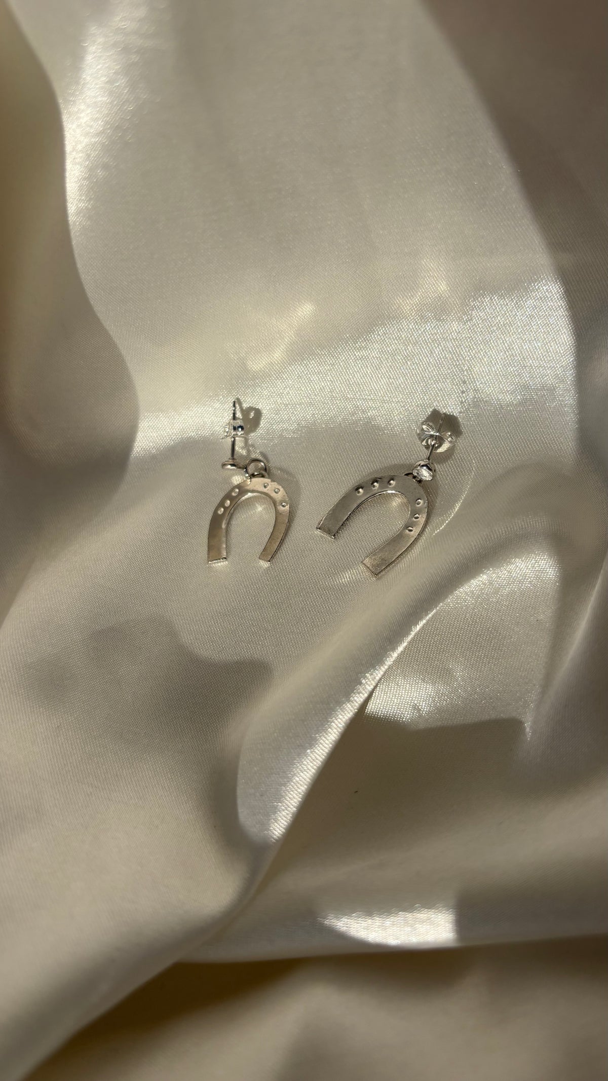 Stud and Horseshoe Drop Earrings
