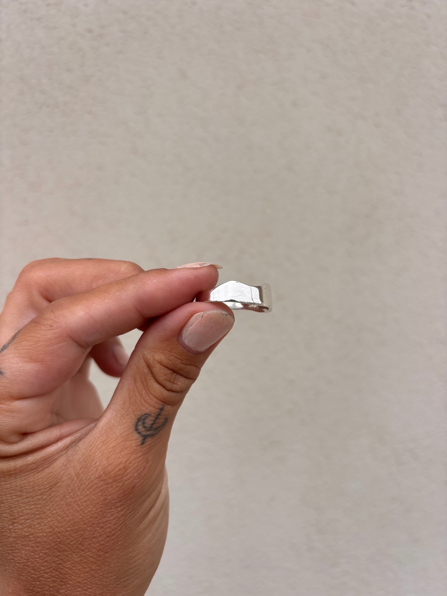 Organic Stacker Ring | Recycled Silver Ring