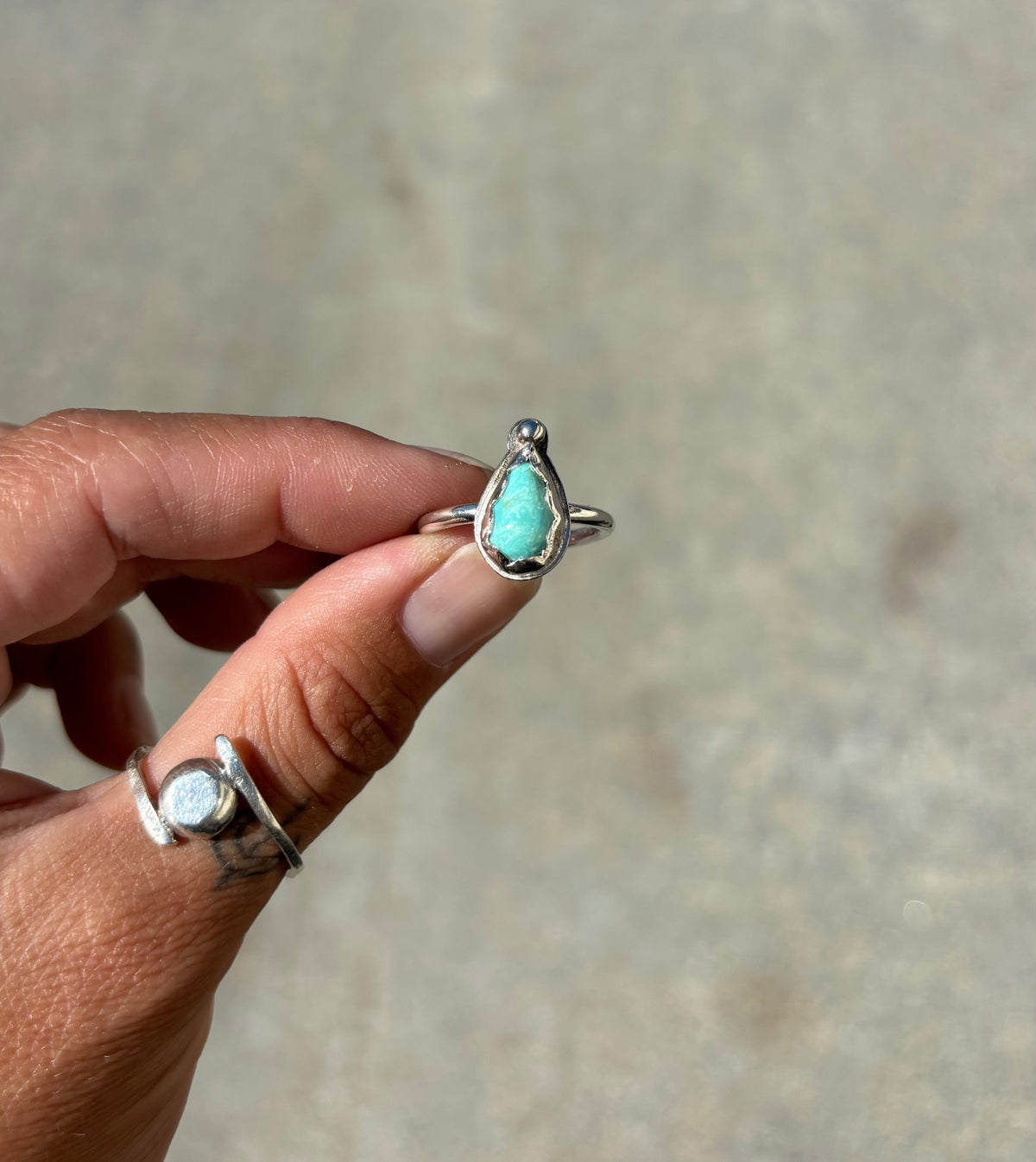 Turquoise Teardrop Ring