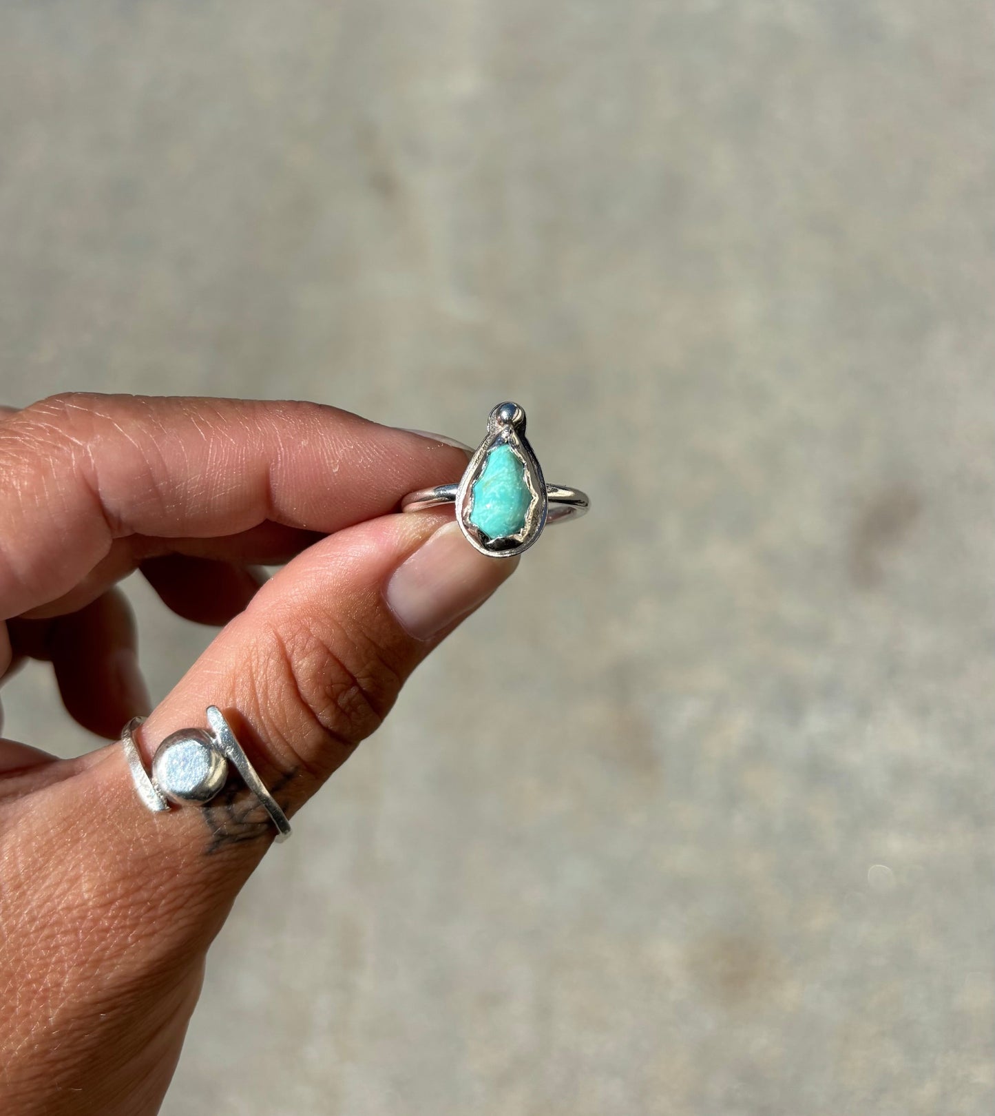 Turquoise Teardrop Ring