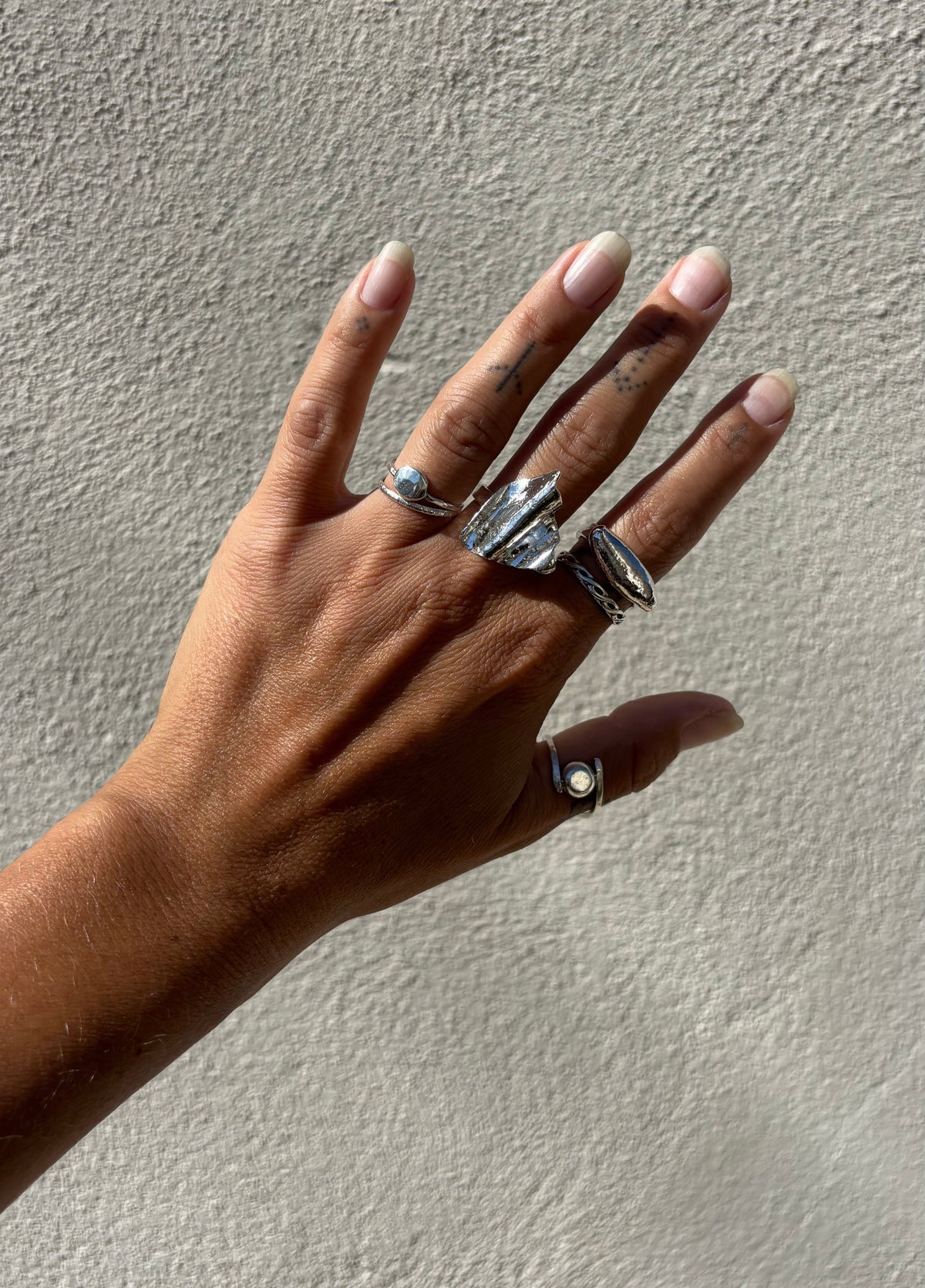 Silver Sculpture Art Ring