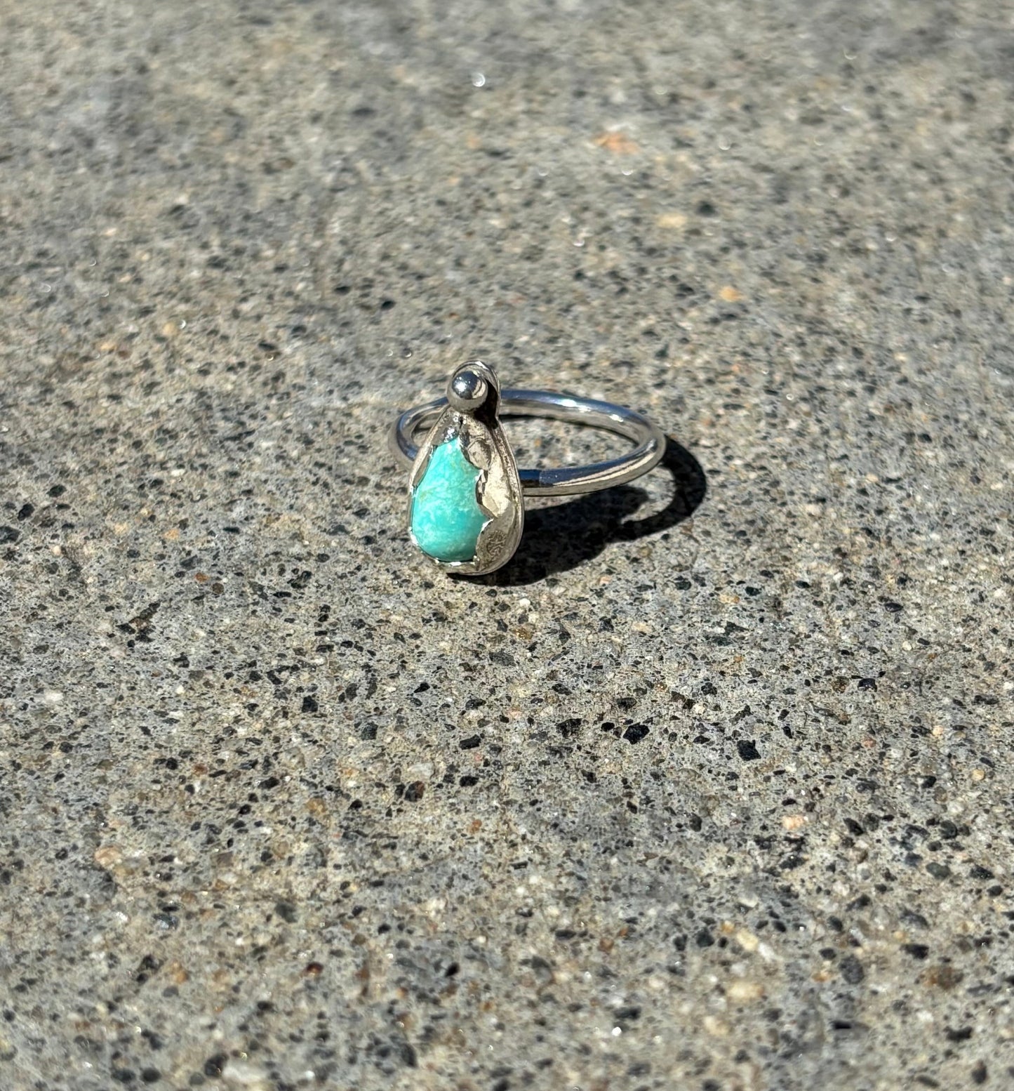 Turquoise Teardrop Ring
