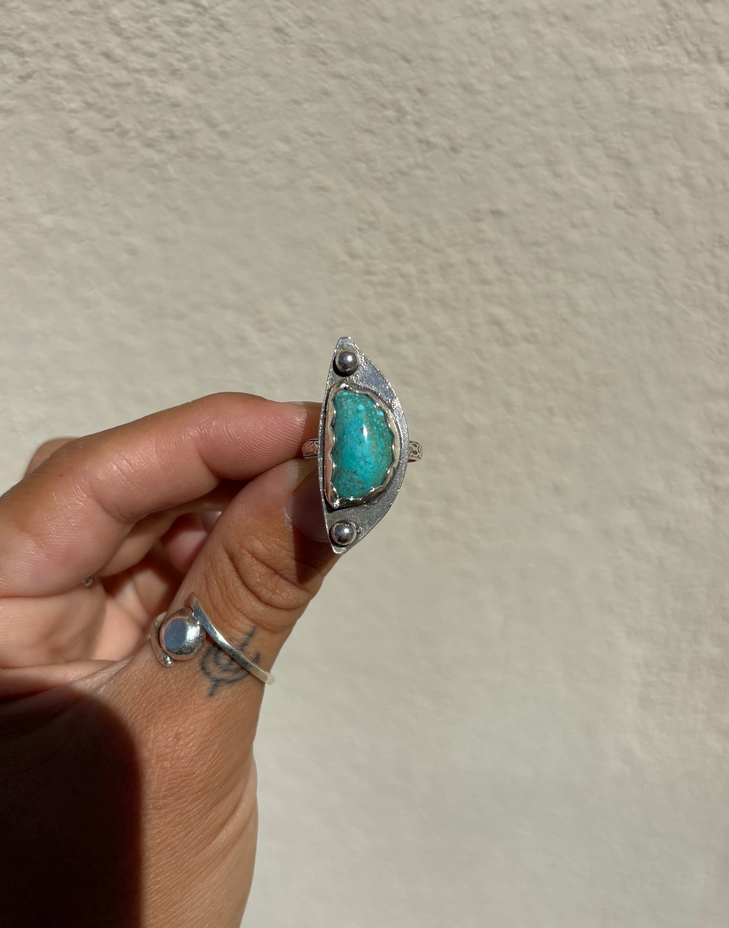 Turquoise Half Moon Ring
