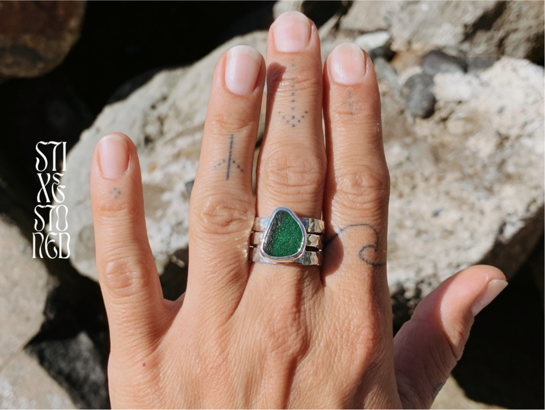 Sea Glass Ring | Sterling Silver