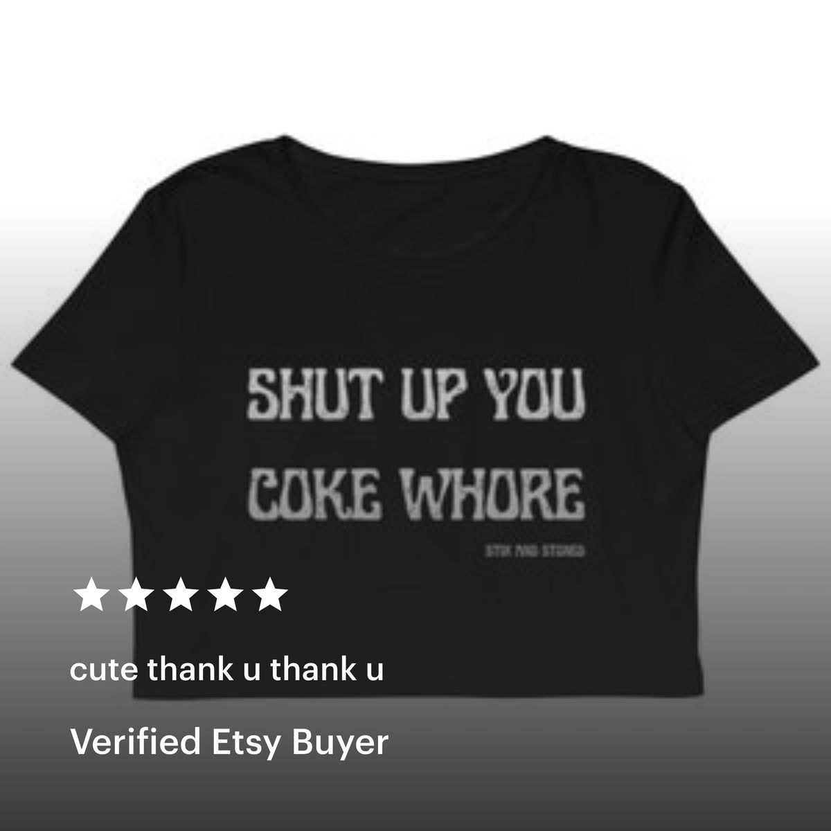 Coke Whore Tank - Shut Up You Coke Whore Sarcastic Funny Graphic Micro-Rib Tank Top | Viral Trending Tee