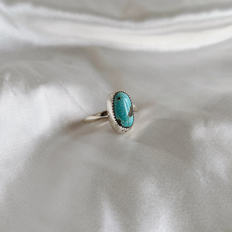 Handmade Turquoise Statement Ring, Size 10