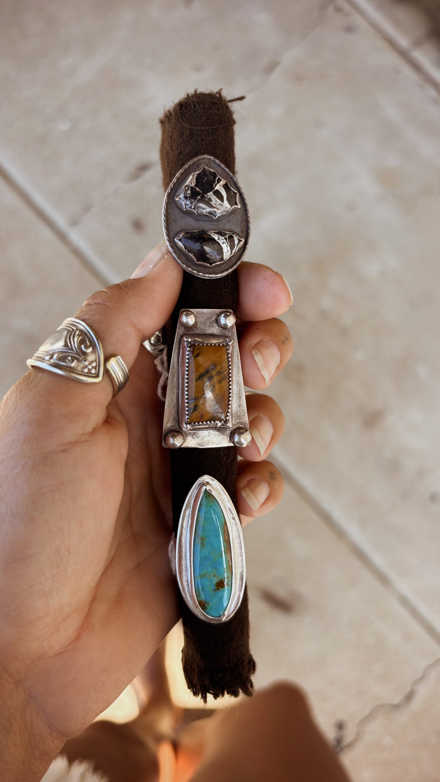 Turquoise Teardrop Ring - Large