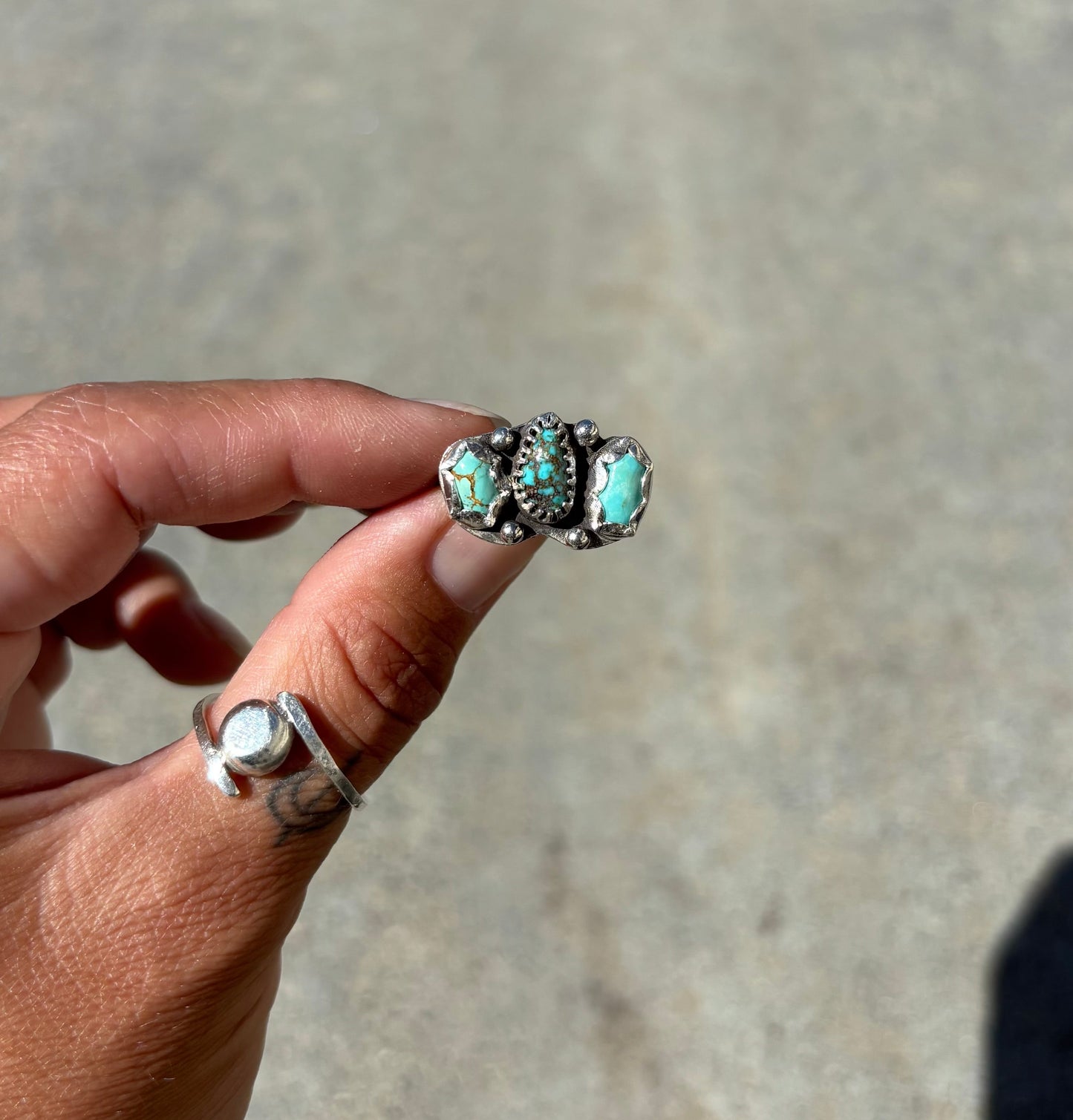 Turquoise Triplet Ring