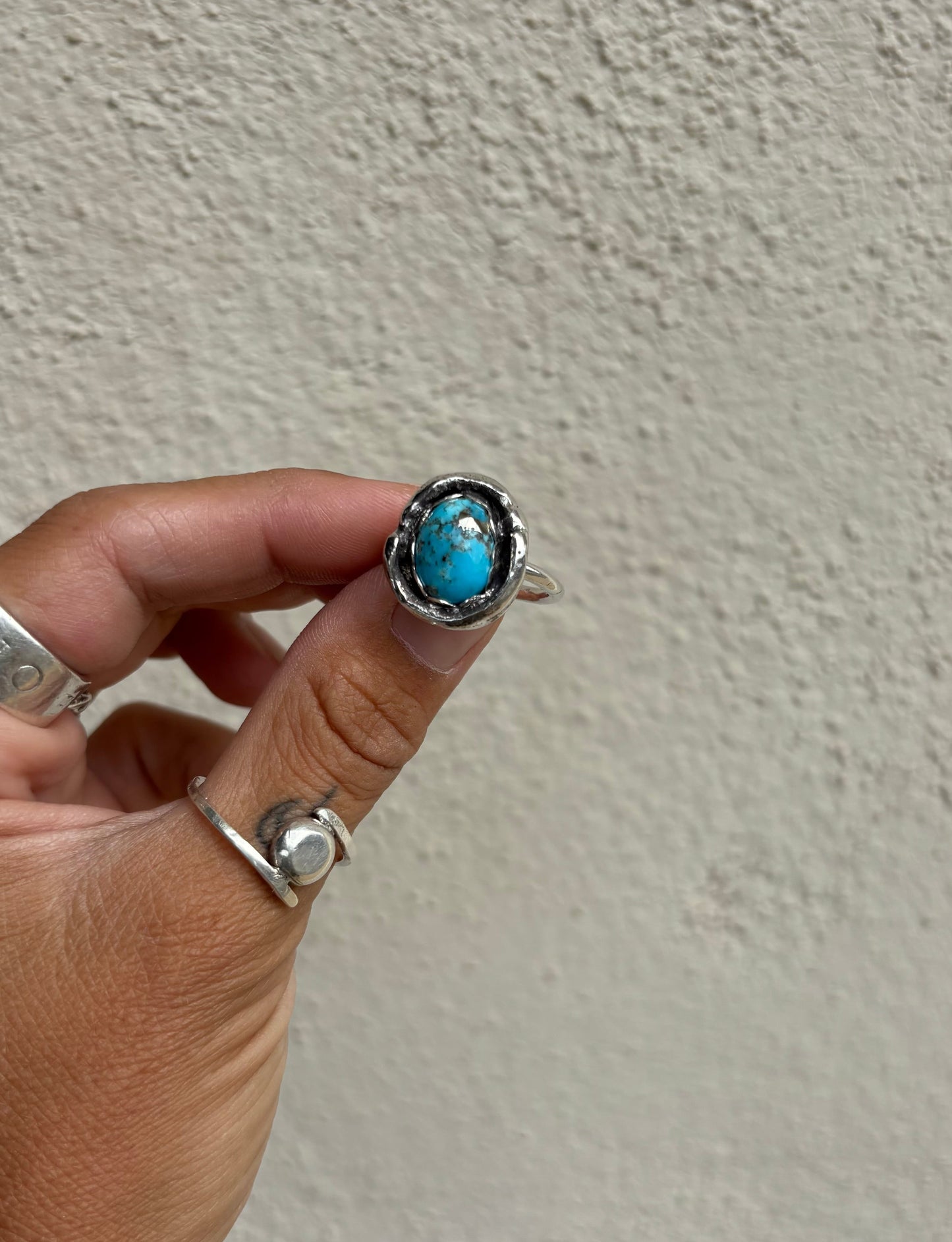 Turquoise and Pyrite Ring