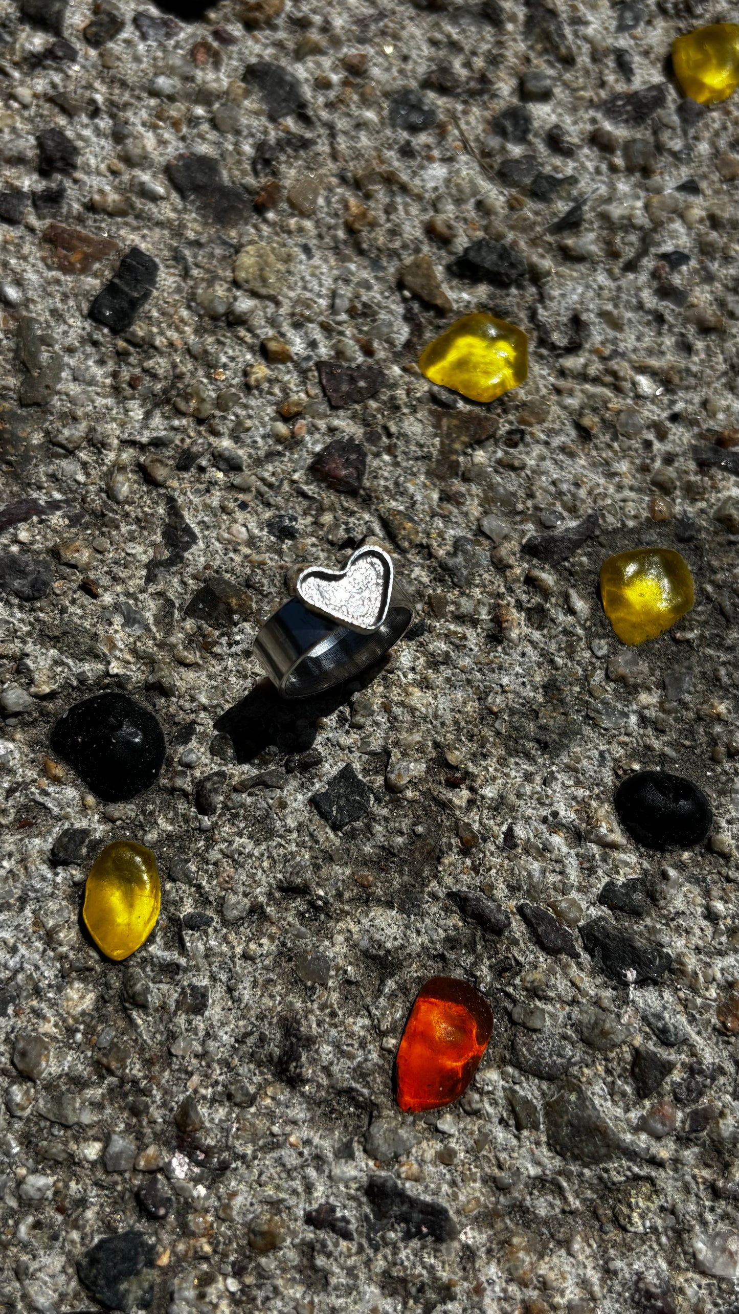 Silver Platter Heart Ring