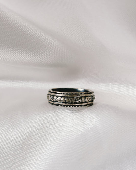 Sterling Silver Flower Stacking Ring