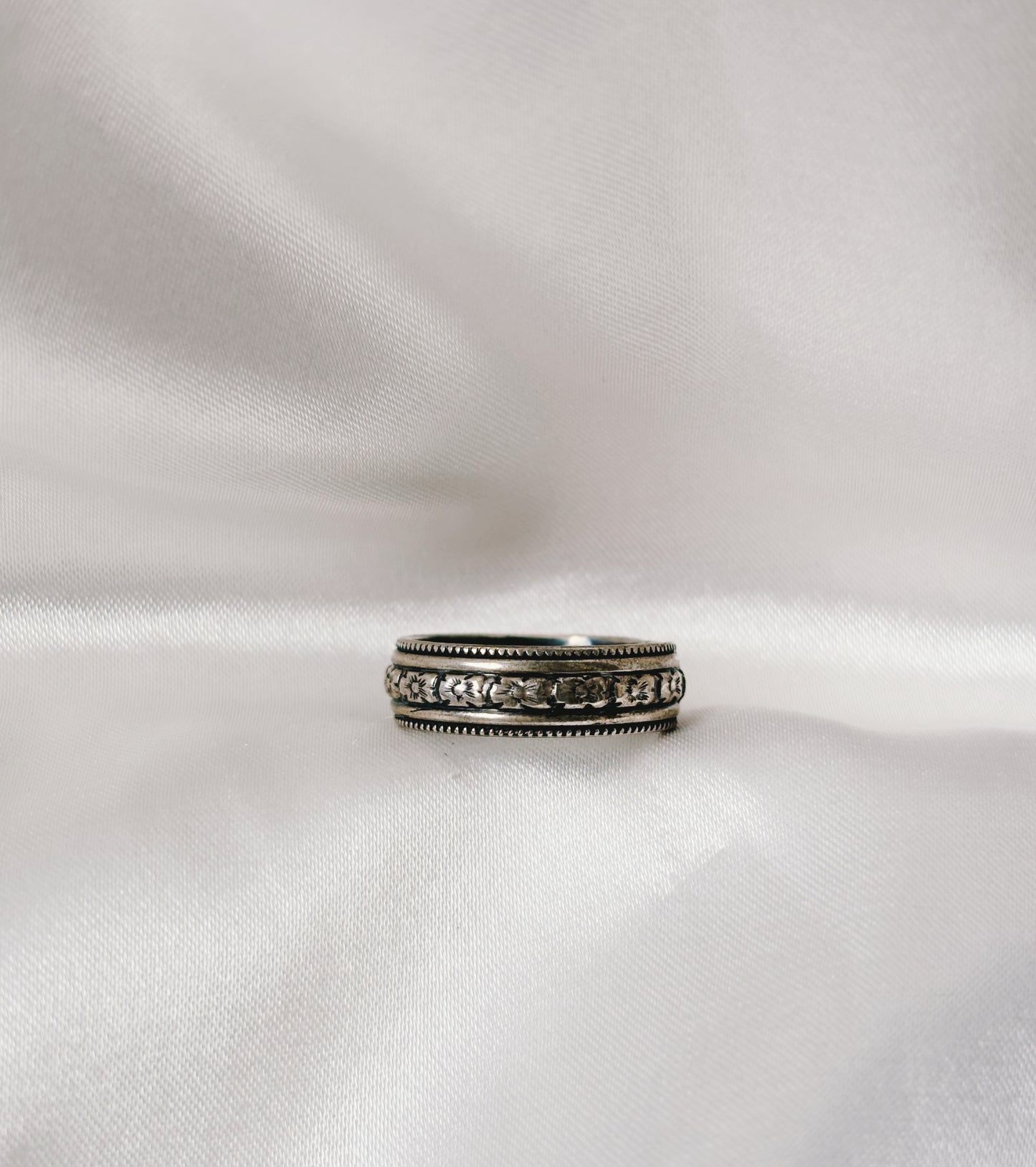 Sterling Silver Flower Stacking Ring