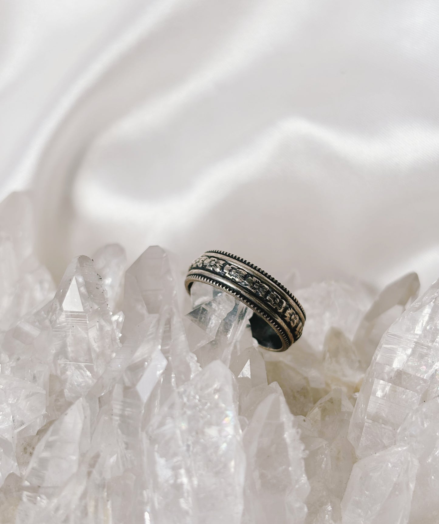 Sterling Silver Flower Stacking Ring