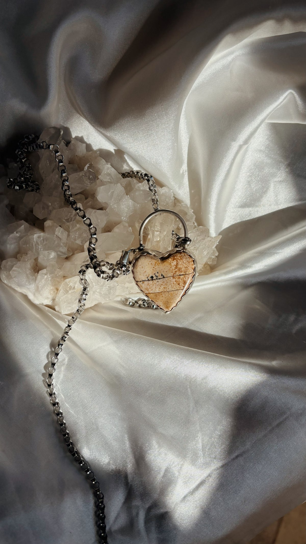 Sandstone Heart Pendant Necklace