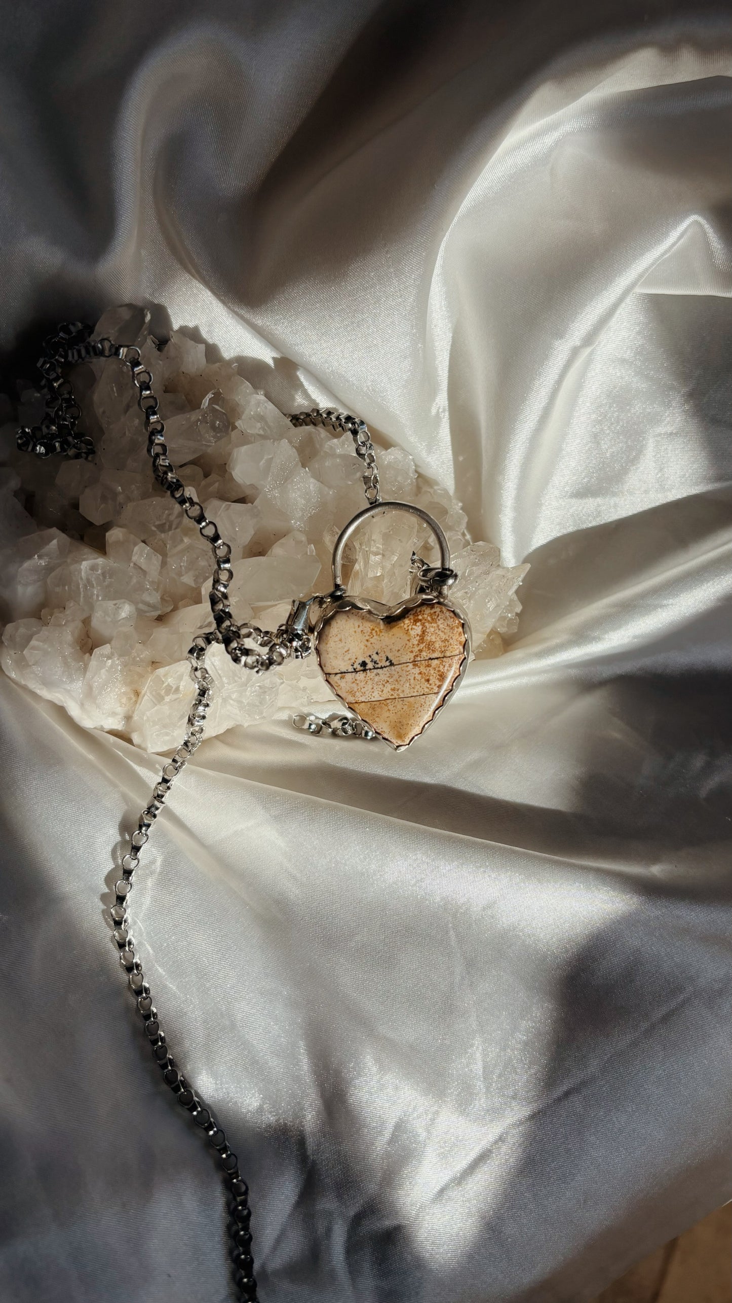 Sandstone Heart Pendant Necklace