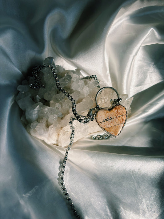 Sandstone Heart Pendant Necklace