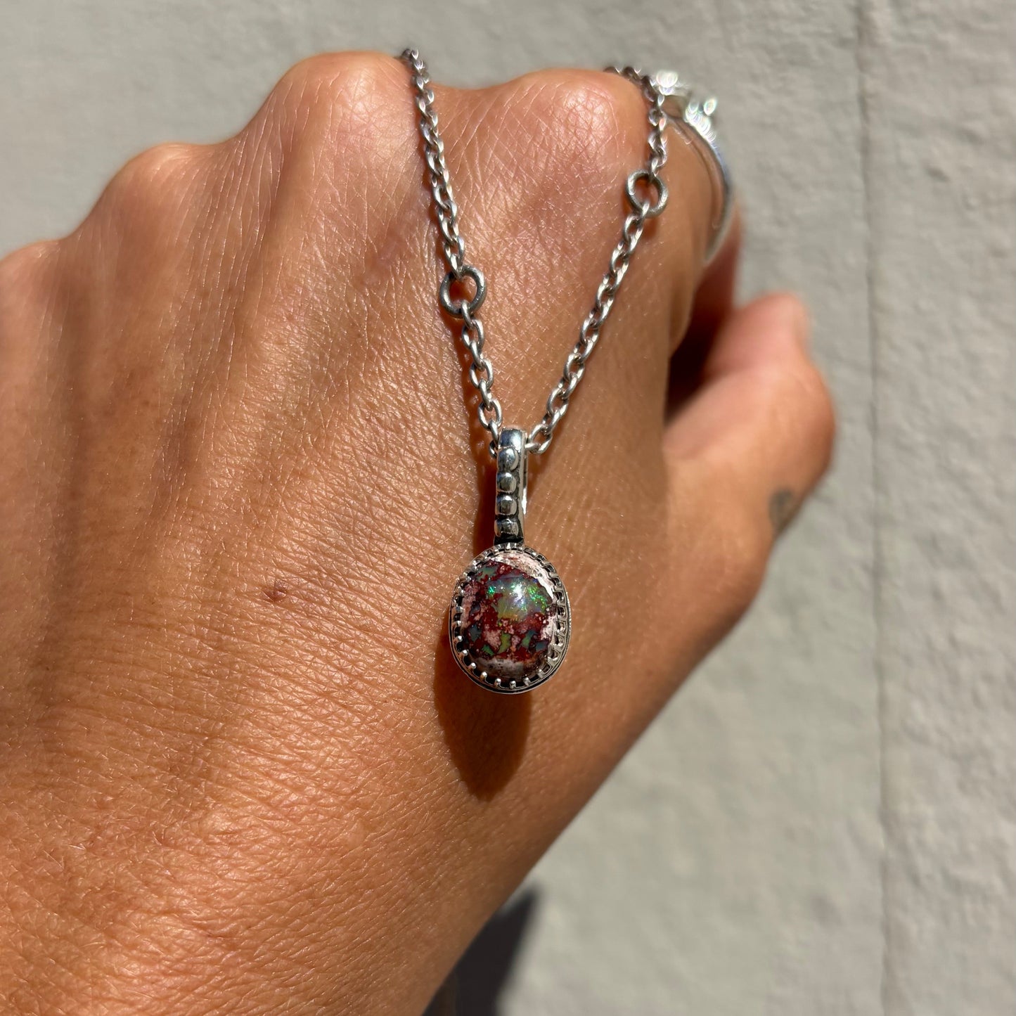 Winter Opals Set In Sterling Silver