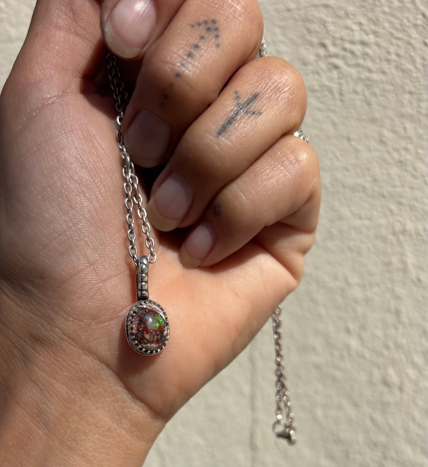 Winter Opals Set In Sterling Silver