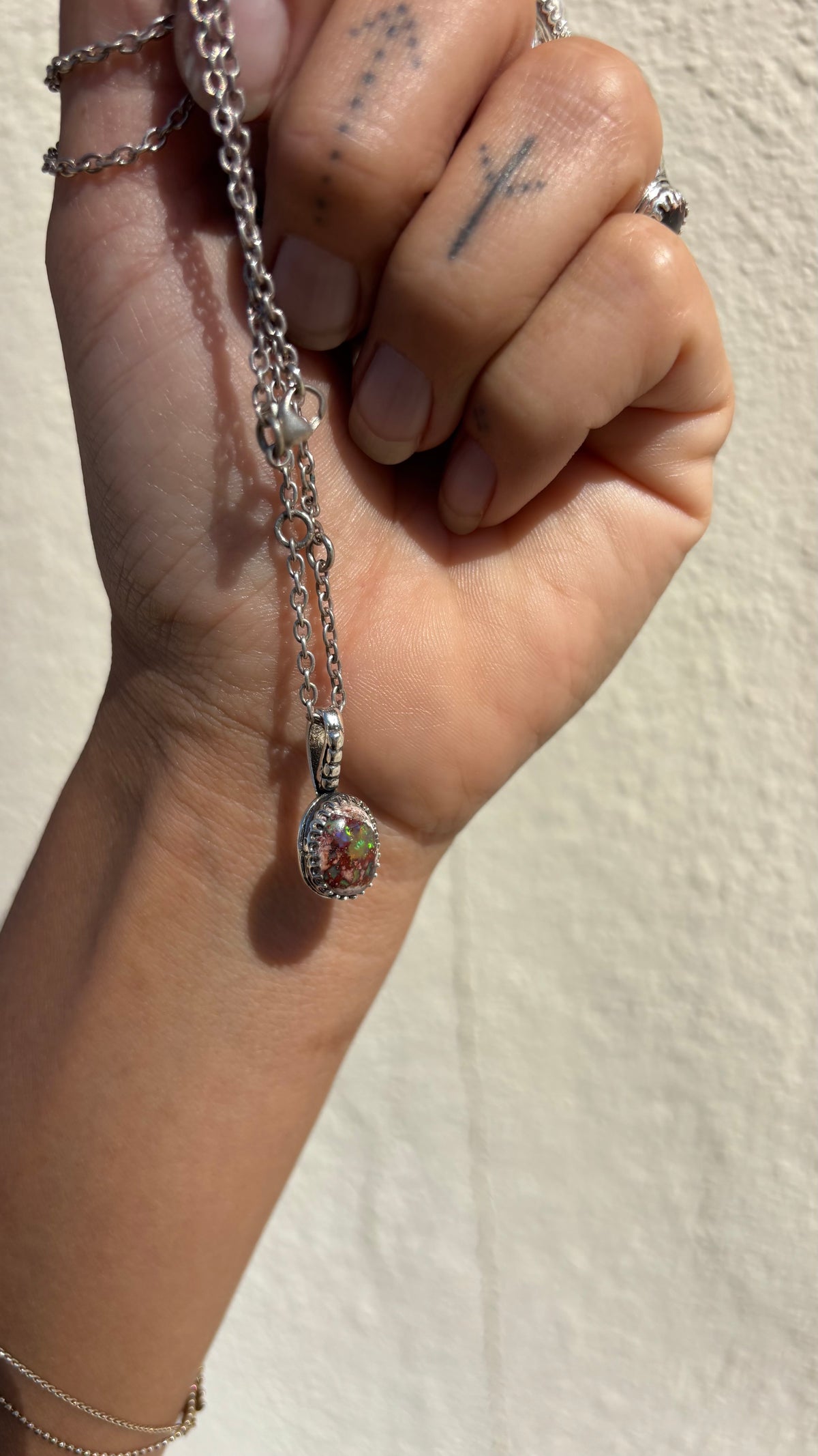 Winter Opals Set In Sterling Silver