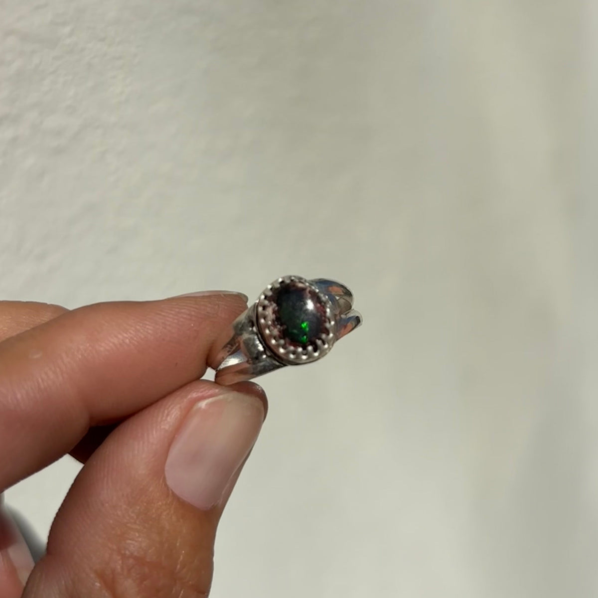 Winter Opals Set In Sterling Silver