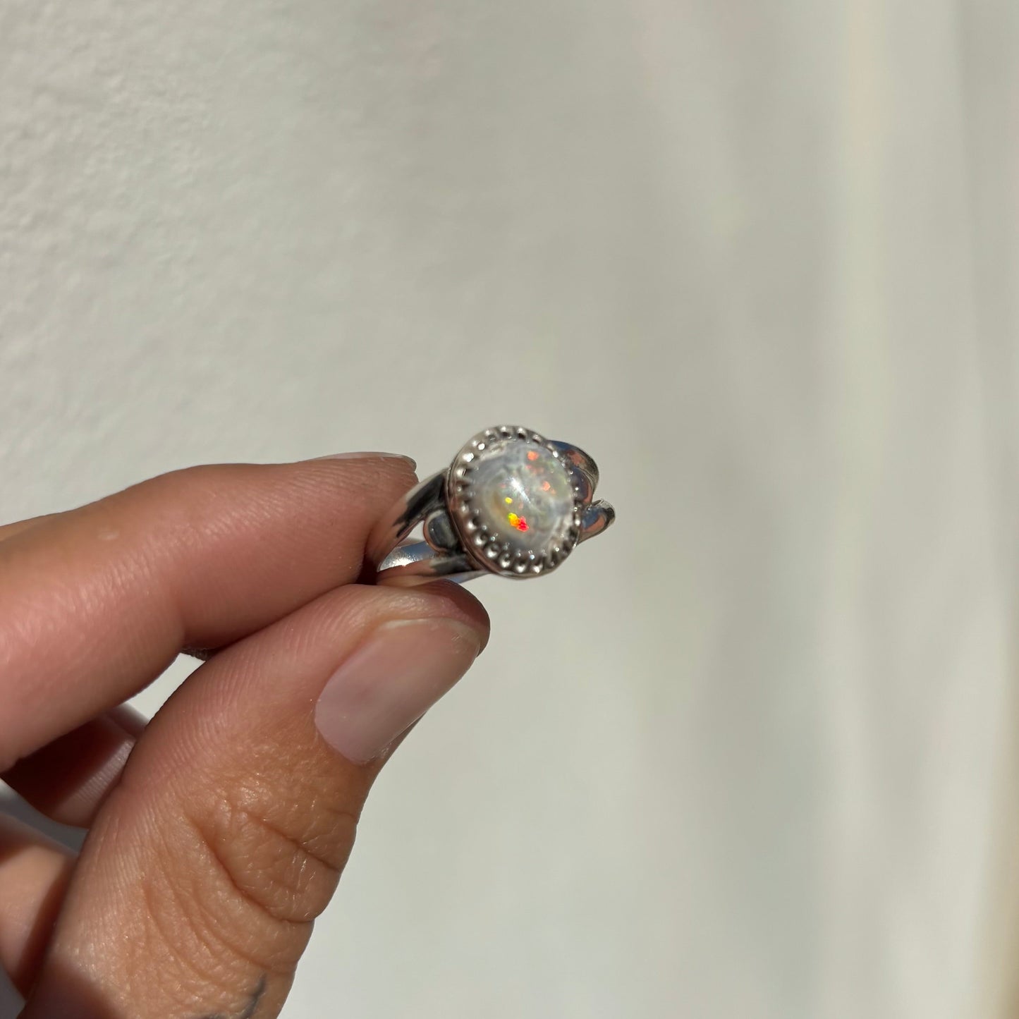 Winter Opals Set In Sterling Silver