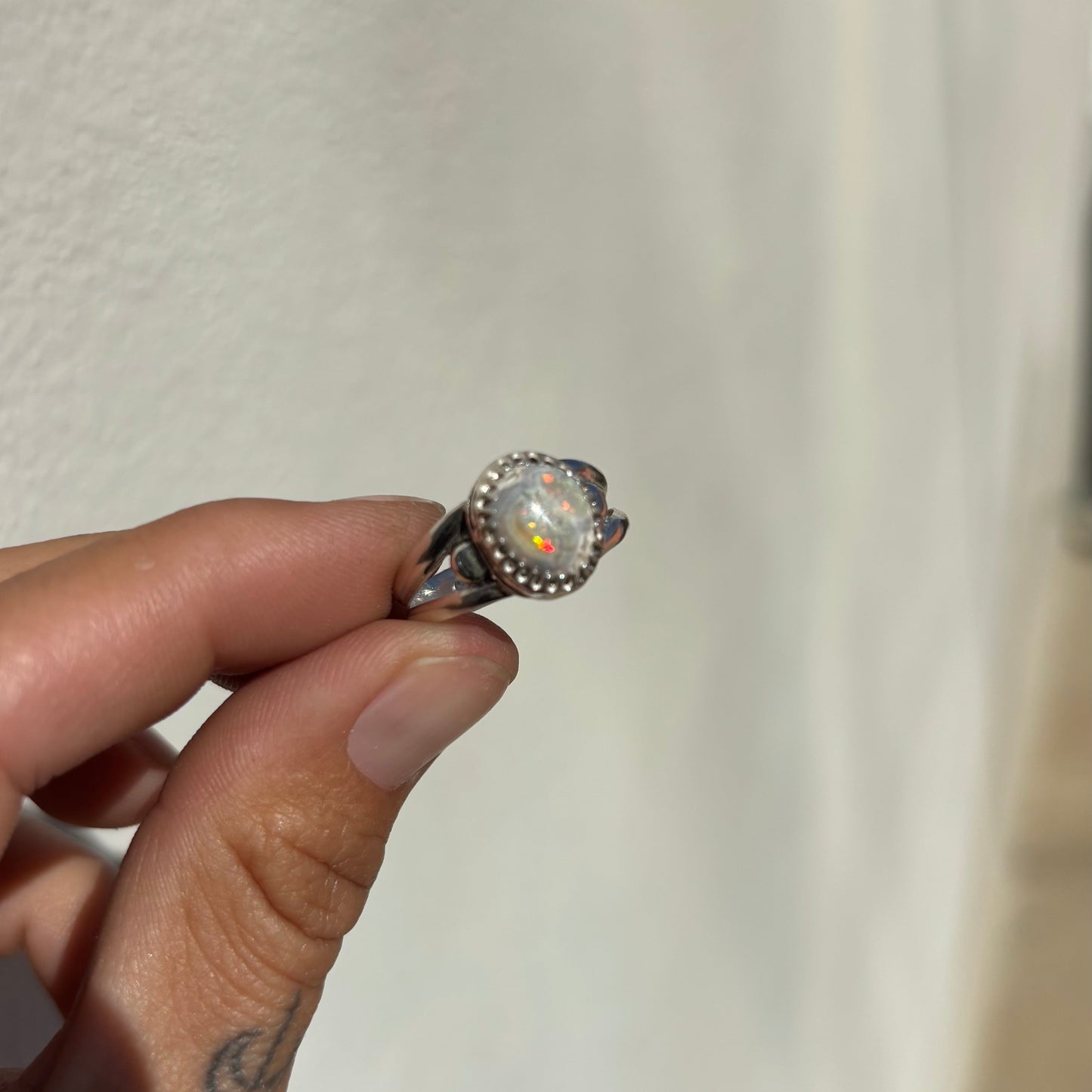 Winter Opals Set In Sterling Silver