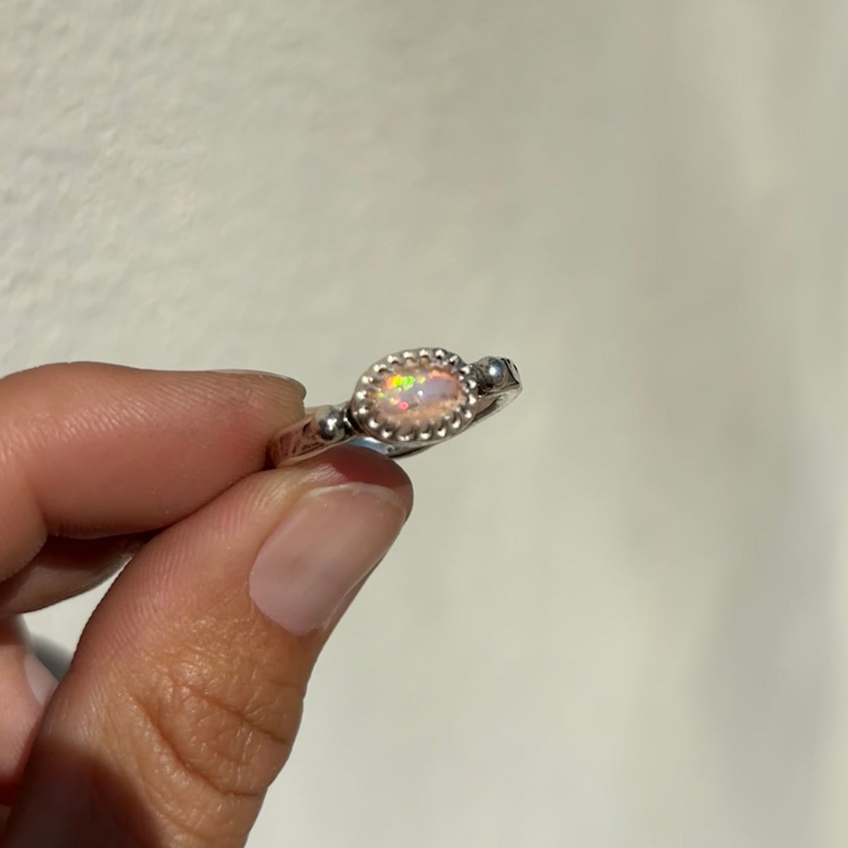Winter Opals Set In Sterling Silver