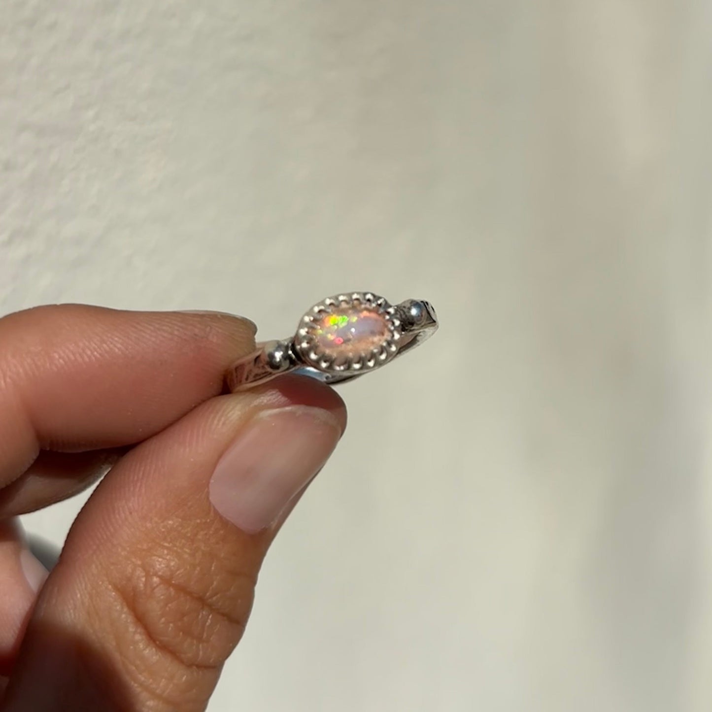 Winter Opals Set In Sterling Silver