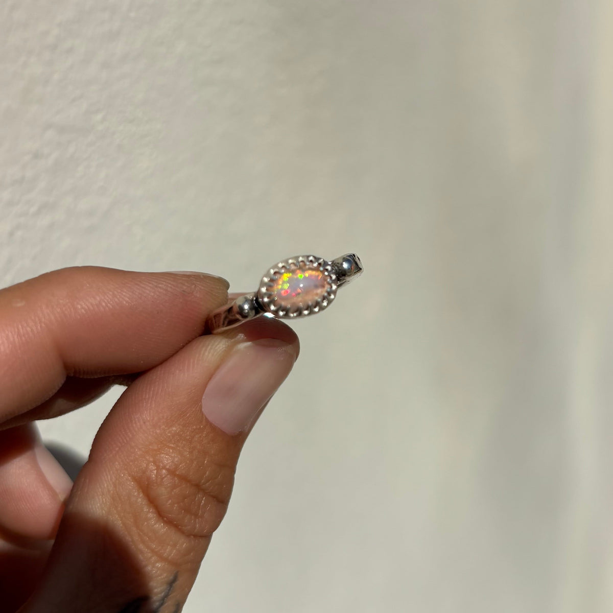 Winter Opals Set In Sterling Silver