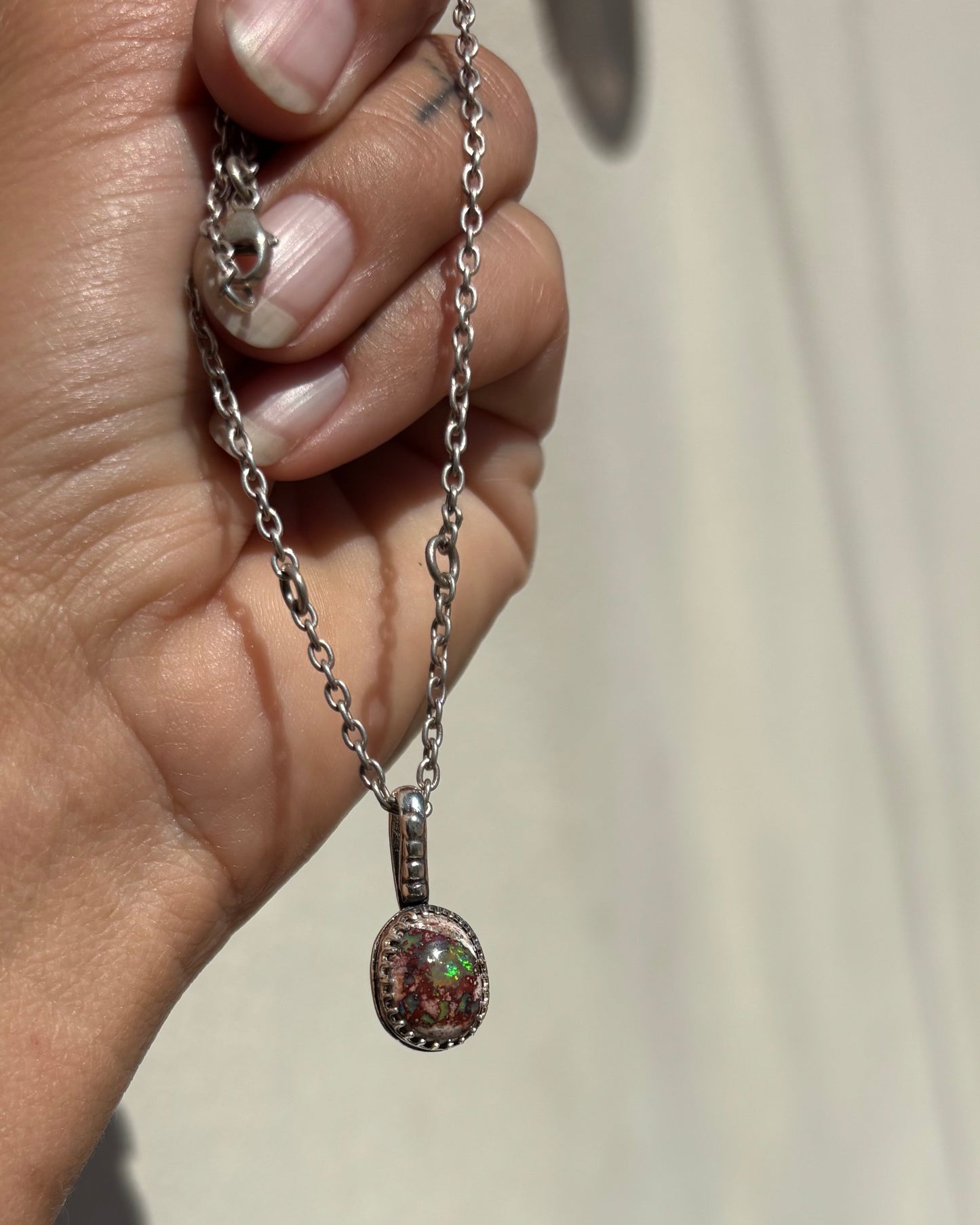 Winter Opals Set In Sterling Silver