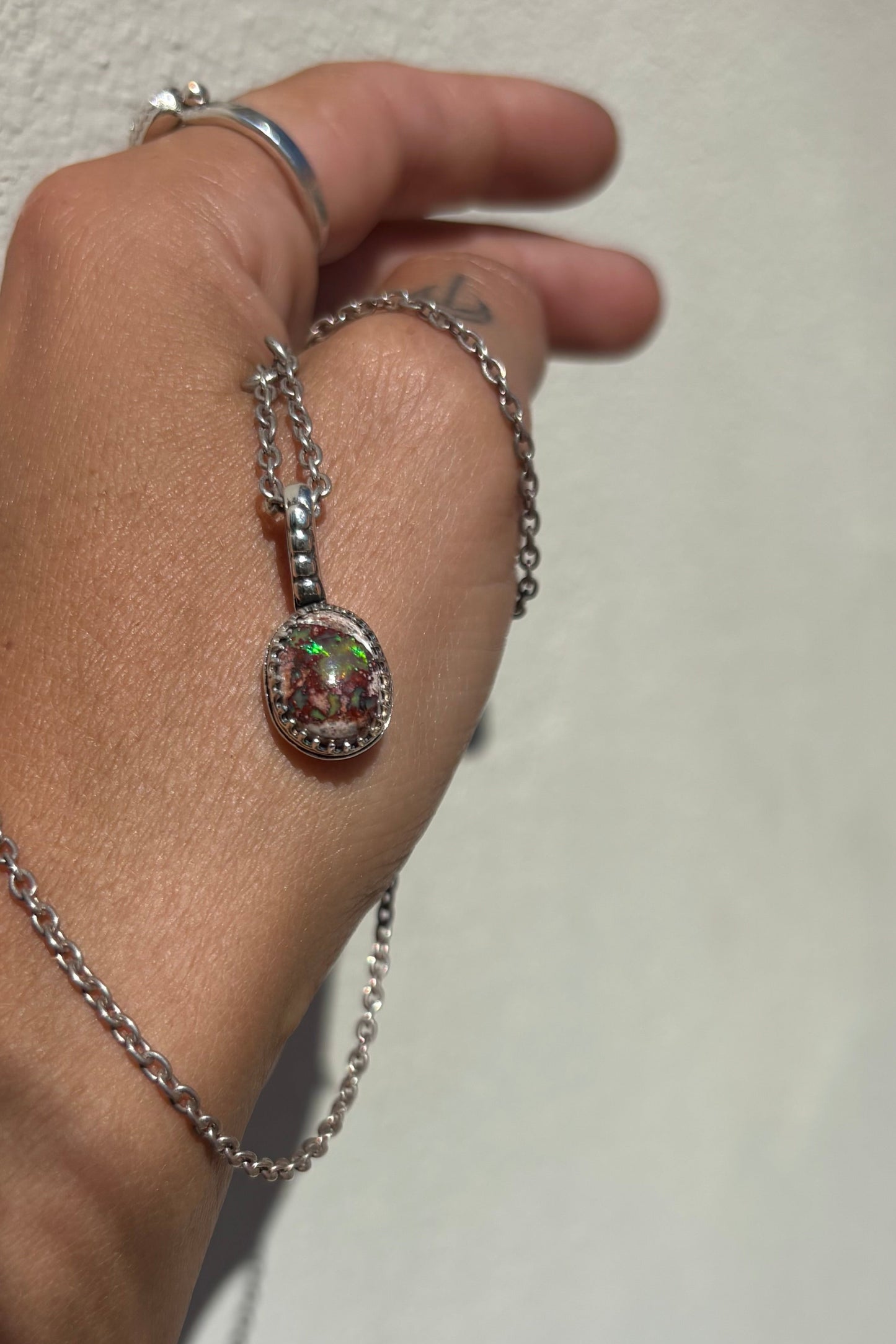 Winter Opals Set In Sterling Silver