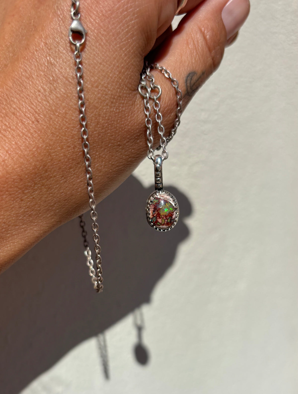 Winter Opals Set In Sterling Silver
