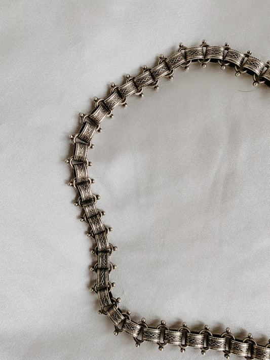Antique Silver Plated Chainlink Bracelet