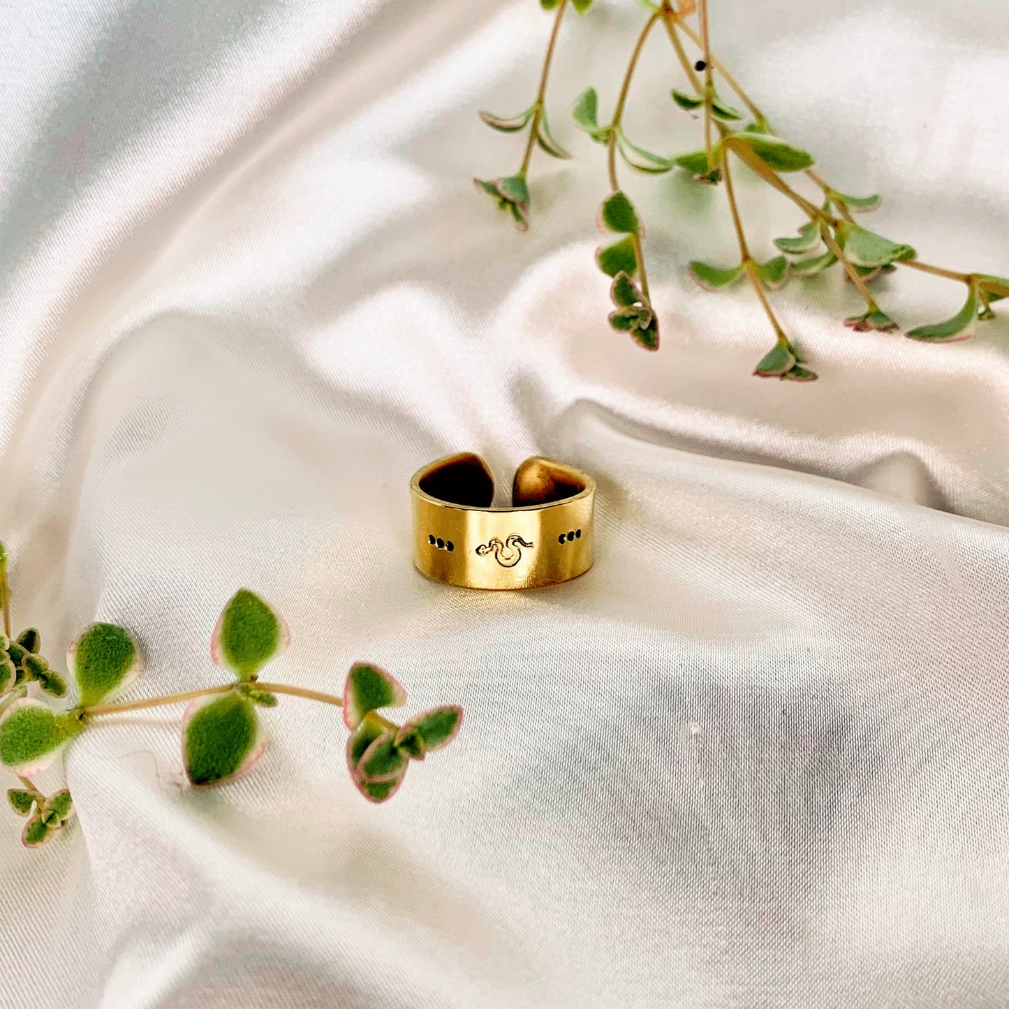 Custom Hand-Stamped Sterling Silver Ring (Pronoun / Word Band)