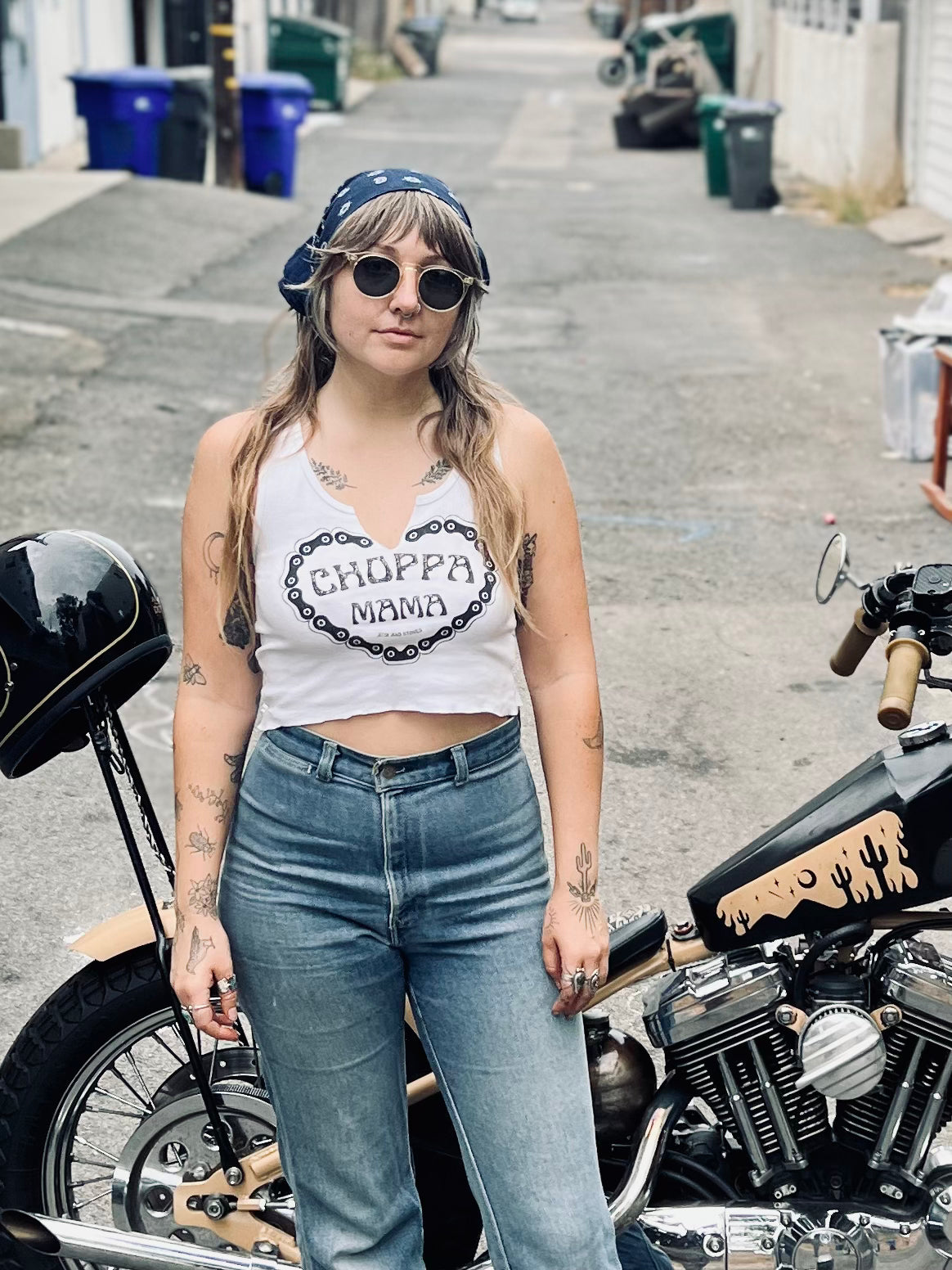 Choppa Mama | Chainlink Heart | Ribbed Tank Top