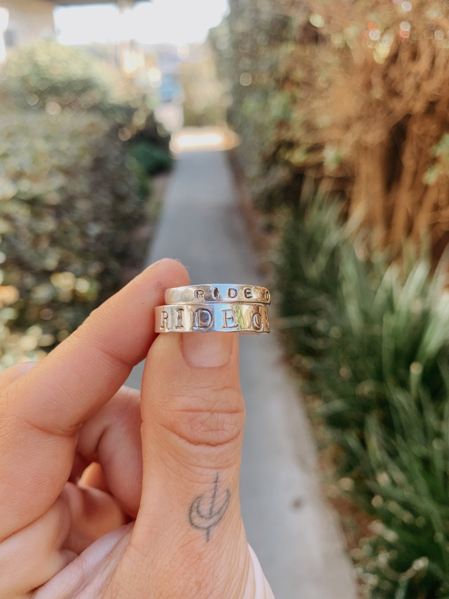 Ride Or Die Relationship Ring | Hand Stamped Silver Ring