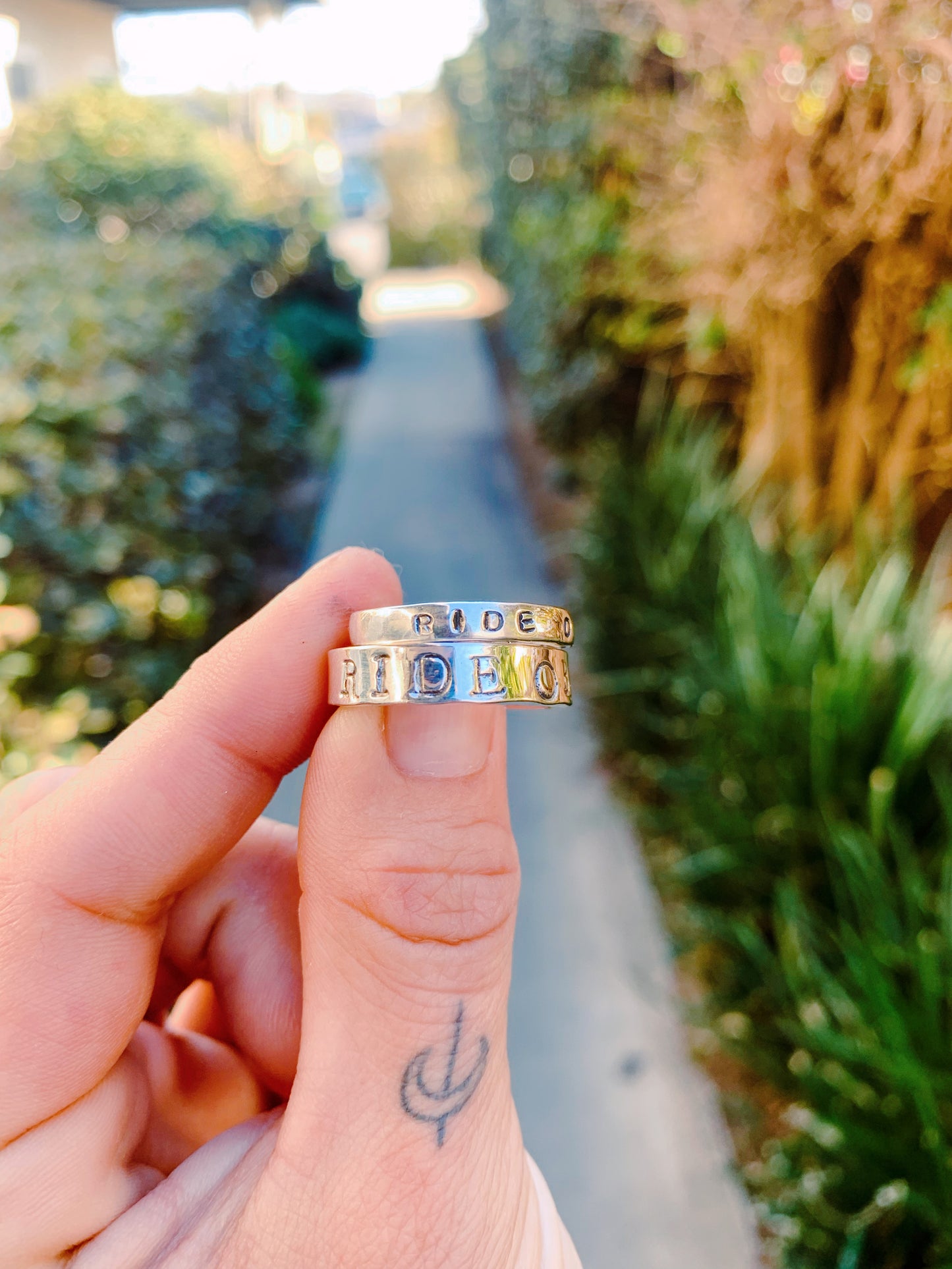 Ride Or Die Relationship Ring | Hand Stamped Silver Ring