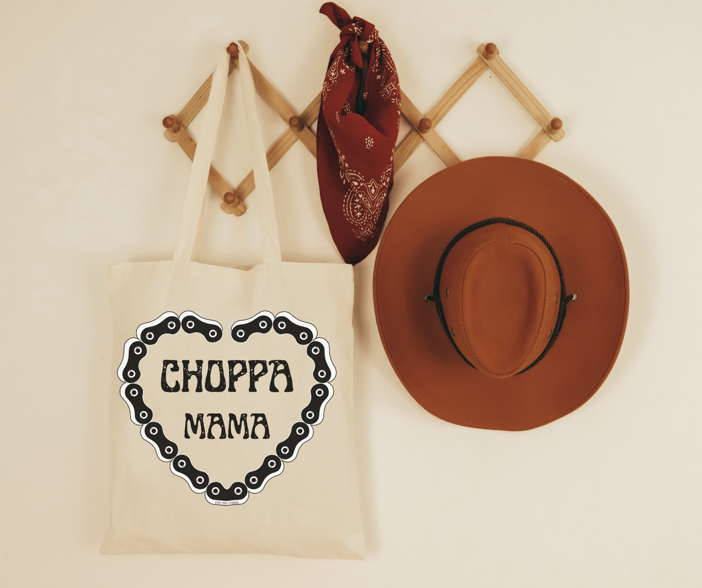 Choppa Mama Chainlink Heart Tote Bag