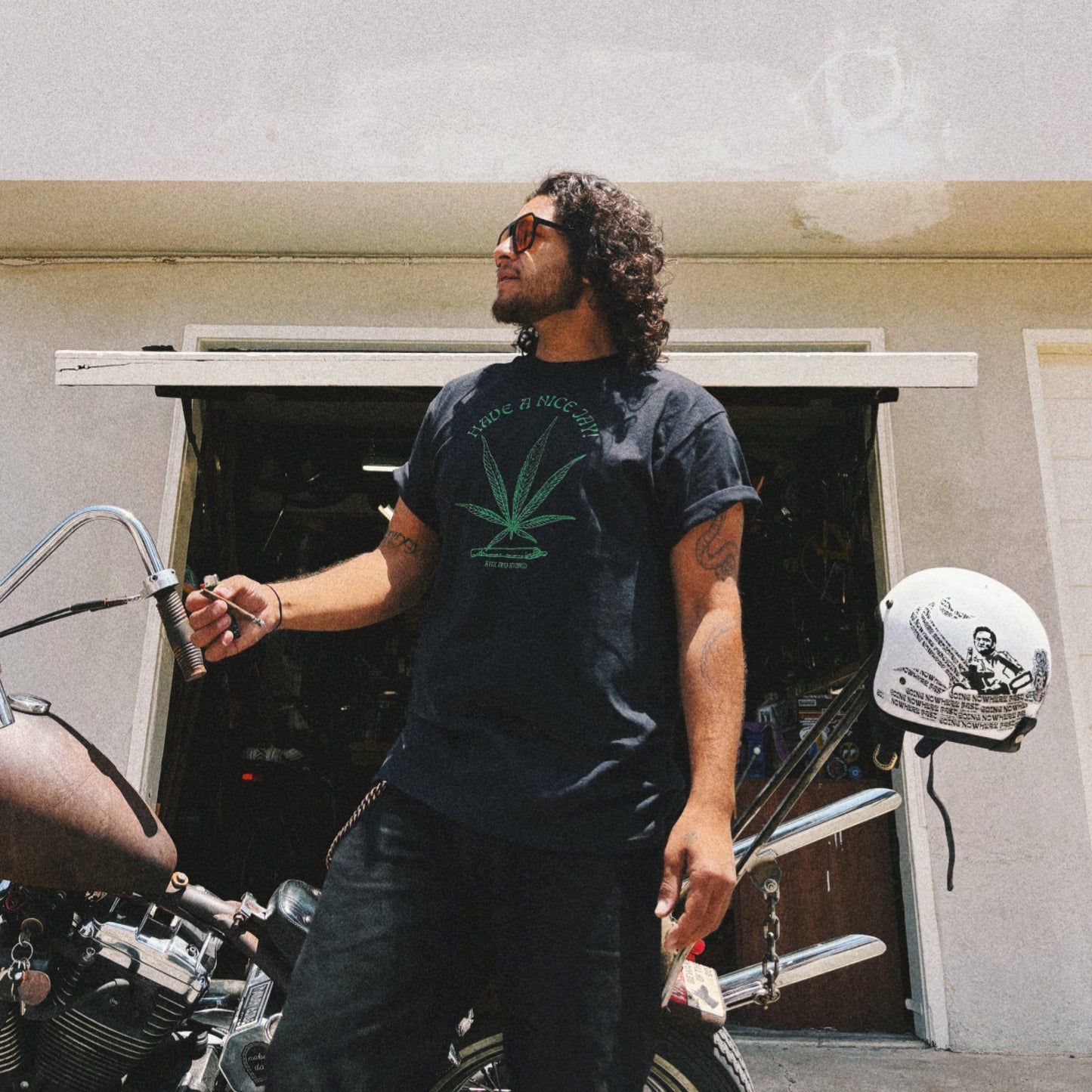 "Have A Nice Jay" Fun Party T-shirt with Marijuana Hemp Leaf