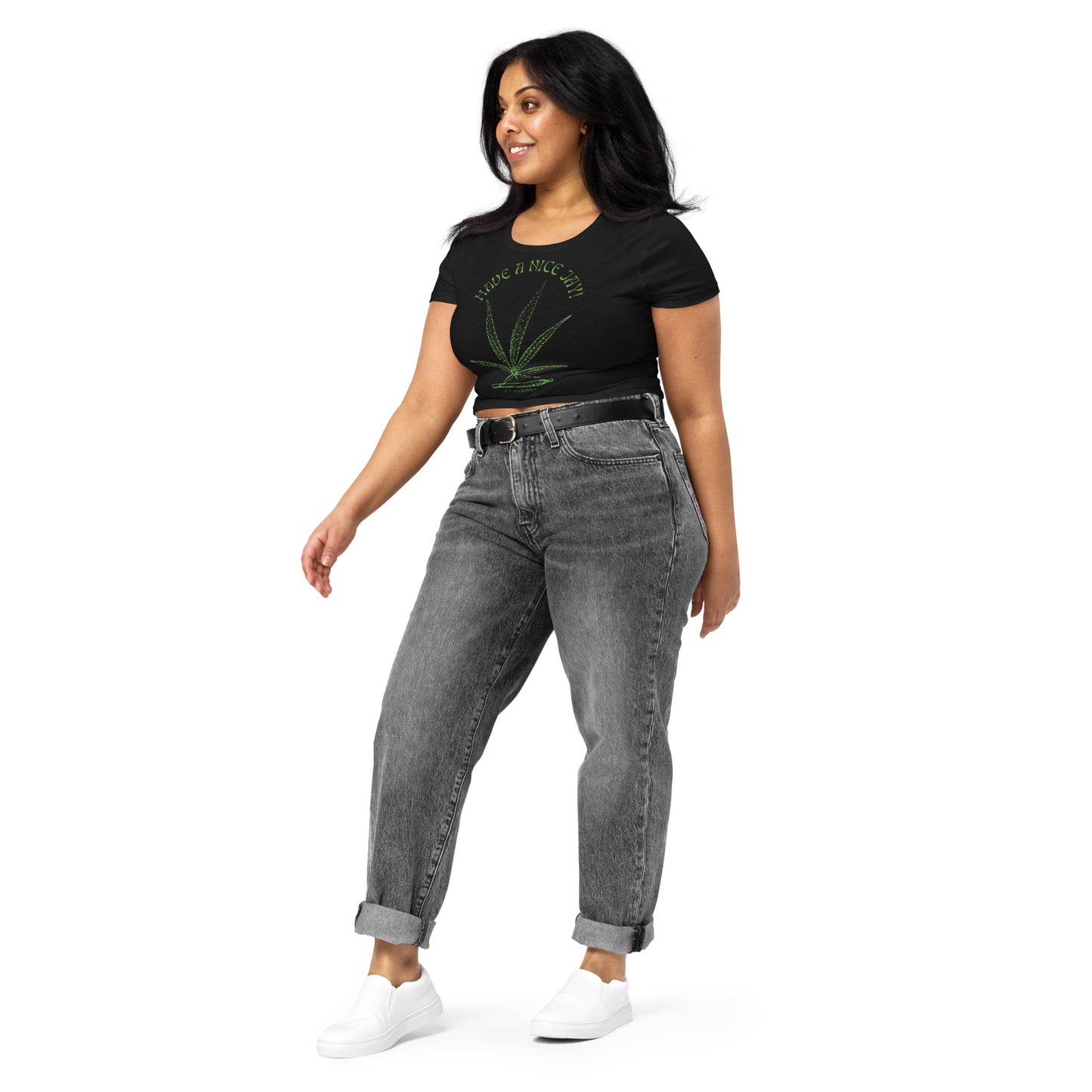 "Have A Nice Jay" Fun Party T-shirt with Marijuana Hemp Leaf