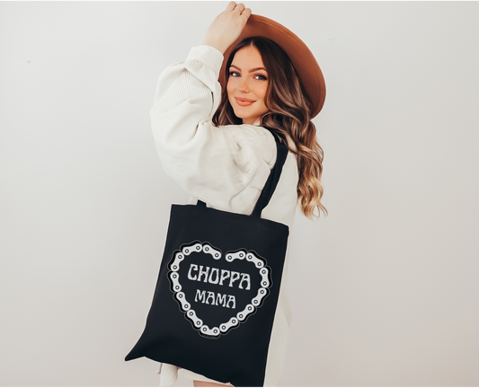 Choppa Mama Chainlink Heart Tote Bag